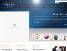 Tablet Screenshot of masterfoils.com